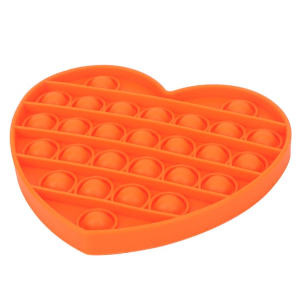 Pop it Fidget Toy Push Bubble Sensorisk leksak Stressboll Barnspel Orange - Heart