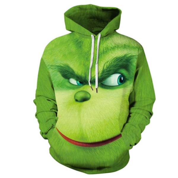 Grinchen 3D Tecknad Jul Tröjor Hoodie Jacka Gåva Män Kvinnor B M
