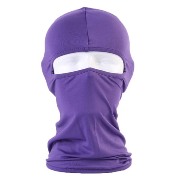 Herr Dam Enkel Balaclava Hel Mössa Utomhus Motorcykel Åkning Huvudskydd Purple