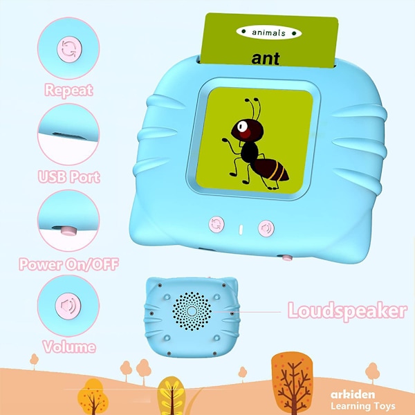 Pedagogiska Leksaker Baby Flashkort Småbarn Lärande Leksaker pink
