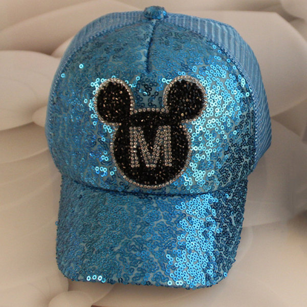 Pojkar Flickor Cap Mickey Minnie Mouse Justerbar solhatt Blue