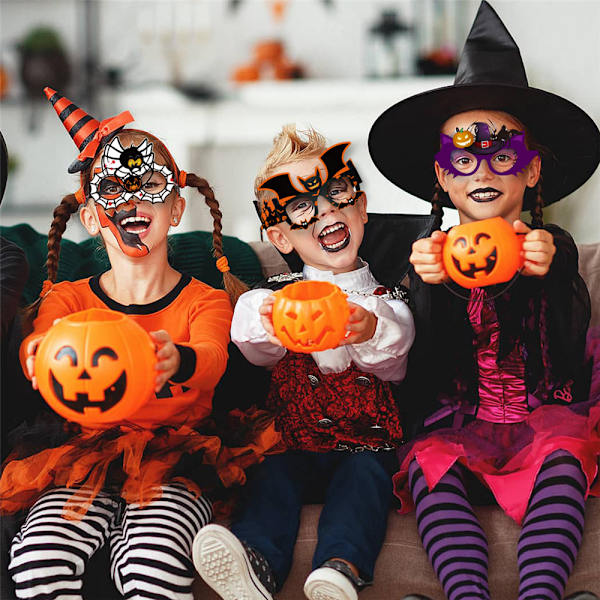 Halloween Dekorativ Papir Briller Børn Foto Rekvisitter 8 stk 8PCS