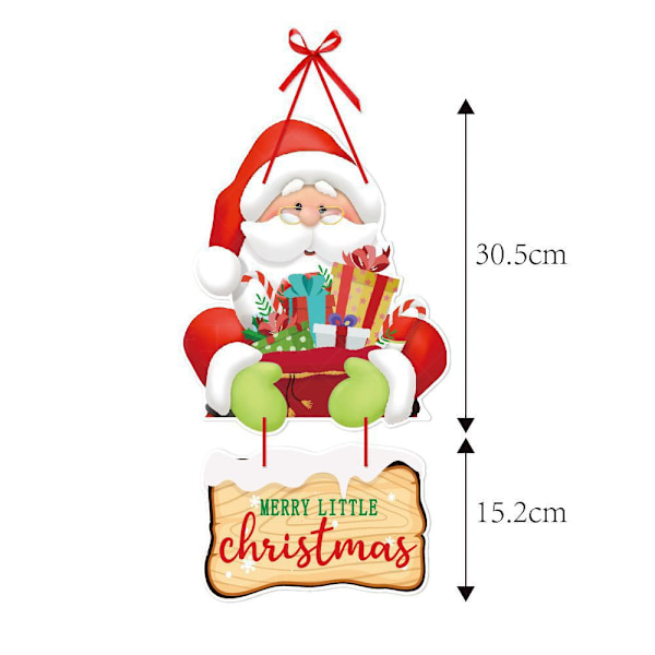 Juldörrhängande Dekoration Papper Jul Hem Dekorativ Hängande Skylt Ornament E