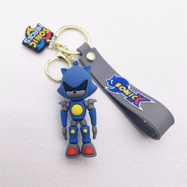 1 STK Sonic the Hedgehog Sega nyckelring nyckelring hängande väska berlock blue