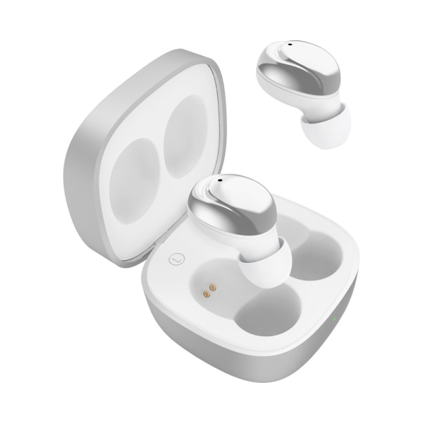 Bluetooth Trådlösa hörlurar Hörlurar In Ear Headset Öronsnäckor för alla enheter, för iPhone och Android white