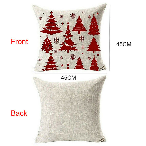 1 st julöverdrag för soffa med tryck, kuddfodral, hem- och kontorsdekoration A