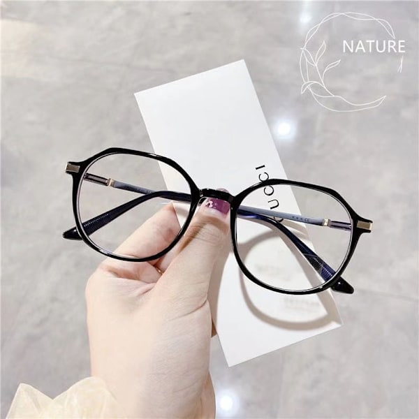 Gennemsigtig Computerbrille Stel Briller Anti Blåt Lys Black