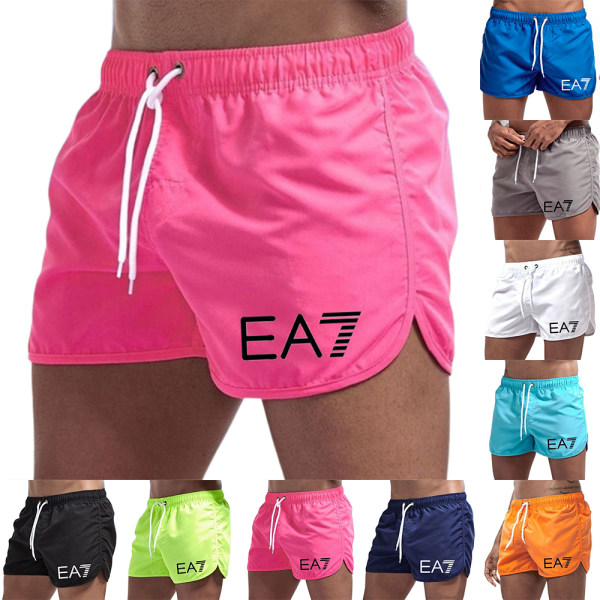 Herr EA7 Badbyxor Simbyxor Strandshorts Herrlöpning Sportsurfshorts Pink L