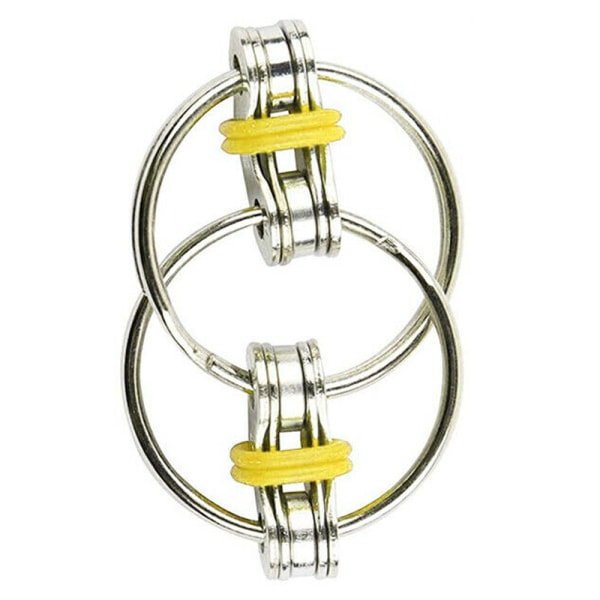 Fidget Chain Ring Finger Spinner Stress Relief Toy Yellow