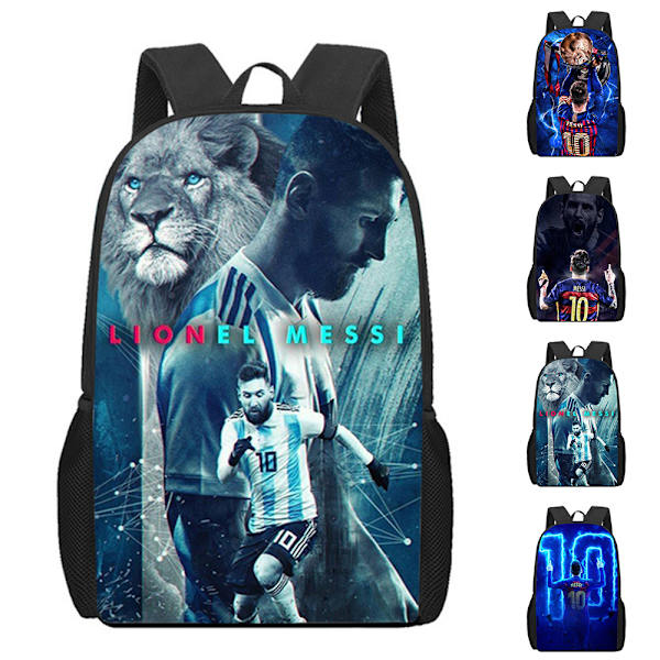 MESSI Reppu Lapsille Pojat Opiskelijoiden Koululaukku Olkalaukut Suuri Matkareppu C 29*16*42cm