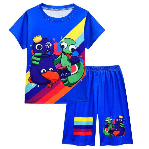 Rainbow Friends Barn Pojkar T-shirt Shorts Set Top Pyjamas Set blue 150cm