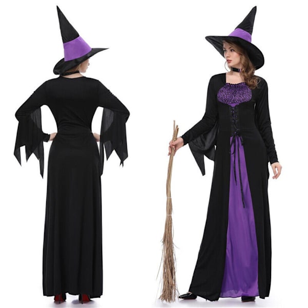 Naisten Paha Noita Cosplay Halloween-asu Mekko Asu M