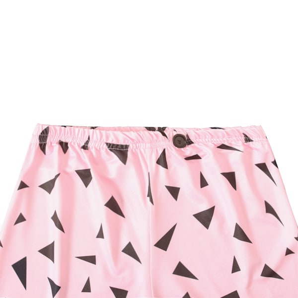 Halloween Pyjamas Barn För Barn Pojkar Och Flickor Halloween En-Axlade Remmar Geometriska Mönster Shorts Pink 110cm