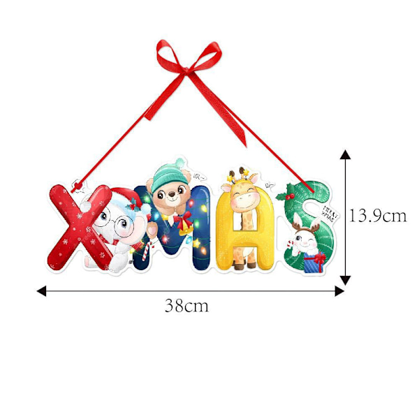Juldörrhängande Dekoration Papper Jul Hem Dekorativ Hängande Skylt Ornament C