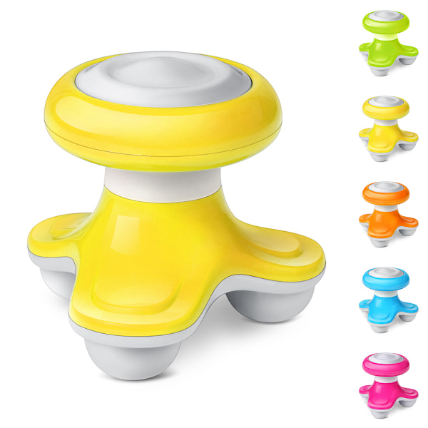 Elektrisk Mini Massager för Nacke, Axlar - Vågrörelse och Vibration för Avkoppling yellow