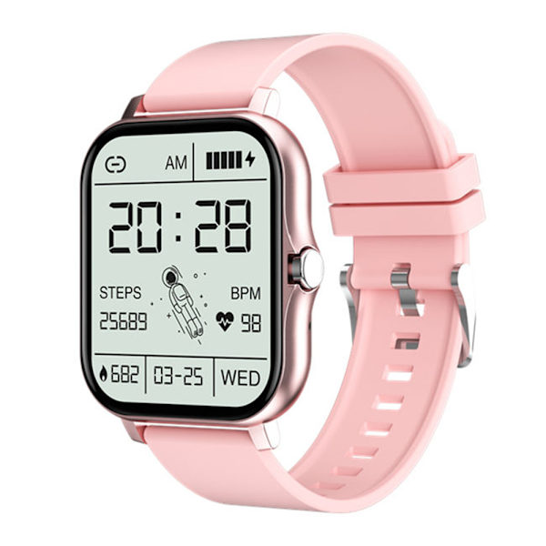 Smartwatch Spårare Hjärtfrekvens Män Kvinnor Klockor För Android iOS pink