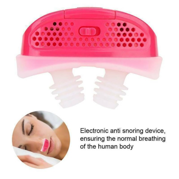 Mini-CPAP Anti Snarking Device Stop Snore Stopper Nose-Machine Red