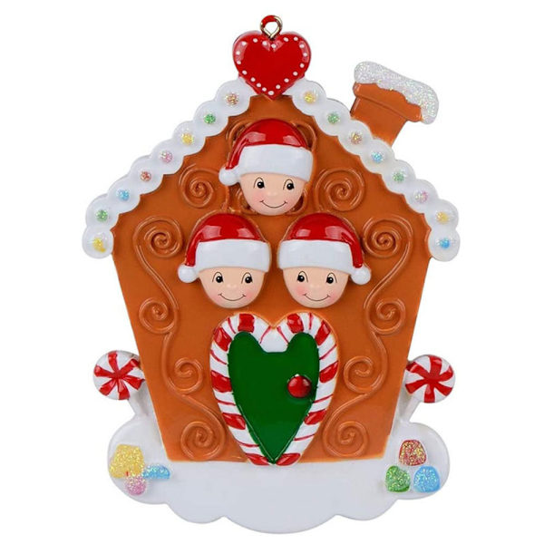 DIY Perhe Joulu Joulukuusi Ripustuskoriste Lahja Ornamentti 3 heads