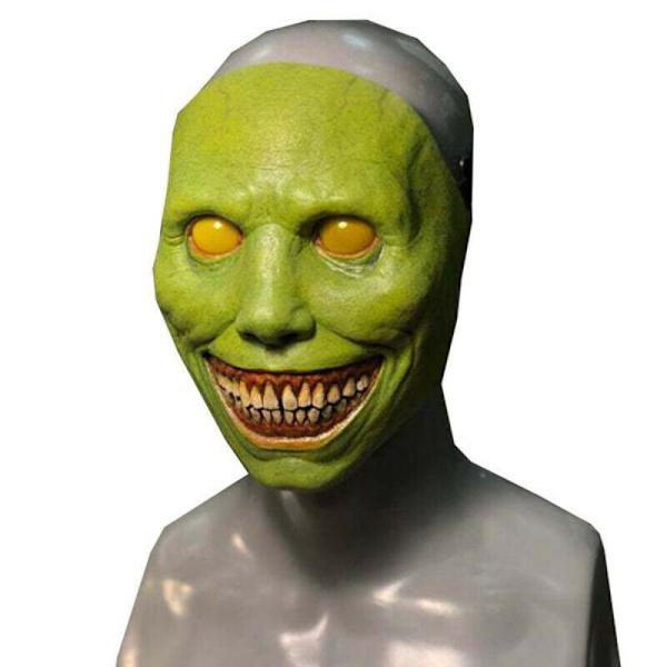 Pelottava Halloween-naamio Juhlat Kauhu Cosplay Manaaja Naamio Hymyilevä Demonipuku Green