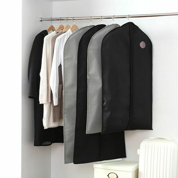 Stor hängande kostym klädrock väska klädskydd Black - 5 PC M