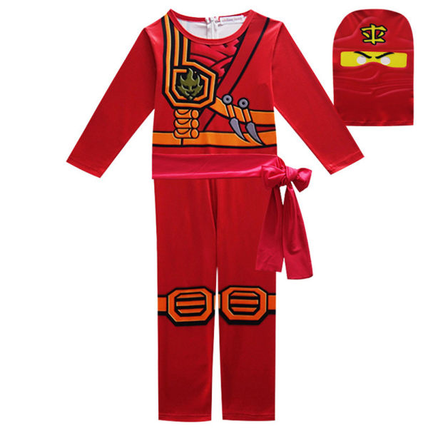 Anime-dräkt för barn Jumpsuit Performance Maskeradkläder Red 130cm