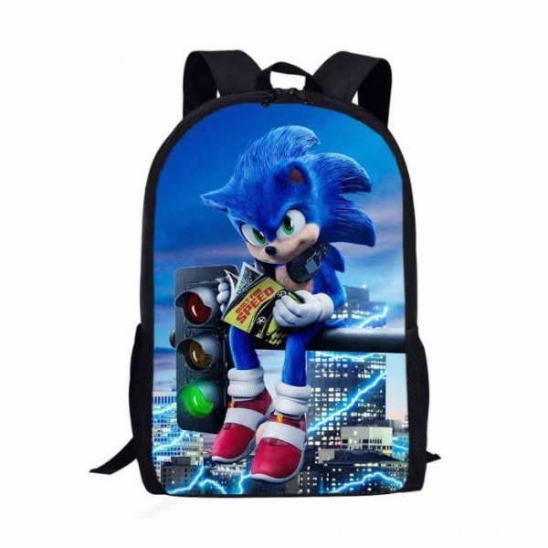Sonic Ryggsäck Pojkar Flickor Skolväska Resa Axelväska #4