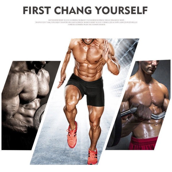 Sportväst för män, Shapewear, Bastudräkt, Midjetränare, Värmeabsorberande Tröja, Formande Väst för Träning, Sport, Slim A S