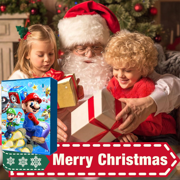 Adventskalender 2023 Mario Action set Julpresent för barn