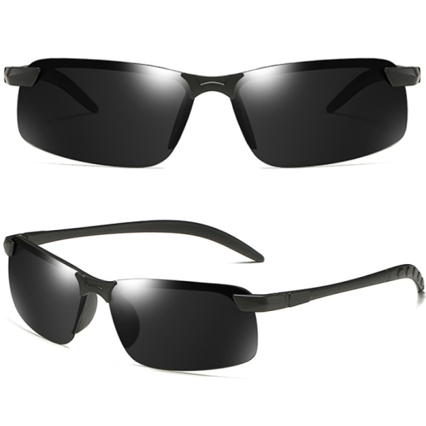 Män Fotokromatiska Solglasögon Som Kör Sportglasögon Grey Frame Black Lenses 3 Pack