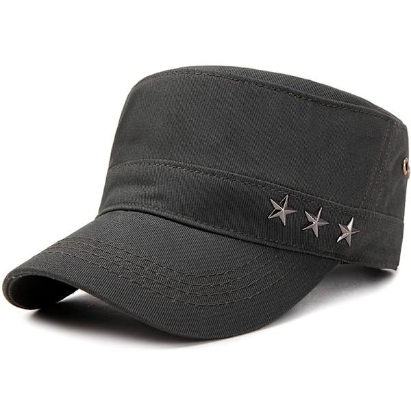 Herr Dam Klassisk Arméhatt Cadet Fältkeps Enfärgad Basebollkeps Army Green