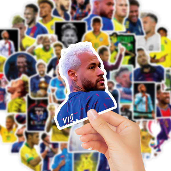50 st Fotbollsstjärna Neymar klistermärken Dekal för bärbar dator Bumper Laptop vattenflaskor 50PCS