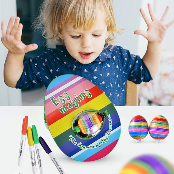 Automatisk roterande påskäggdekorationsmaskin-kit DIY-målning