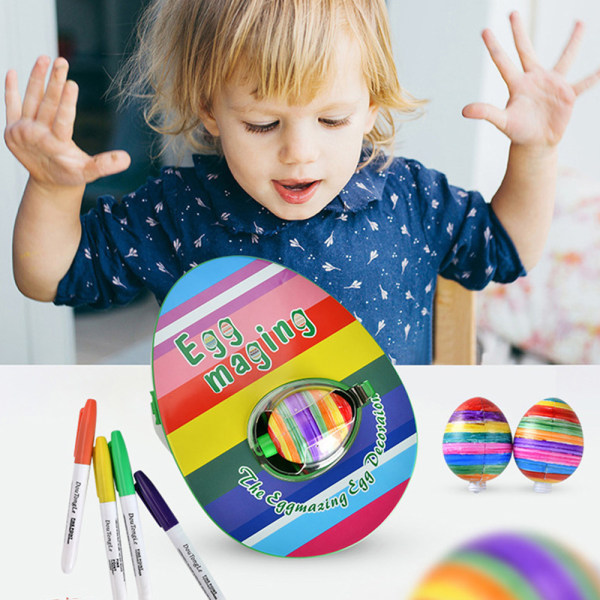 Automatisk roterende påskeggedekorasjonsmaskinsett DIY-maling