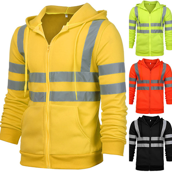 Hej Vis Säkerhetsväst Hög Synlighet Reflekterande Jacka # 2 Yellow M