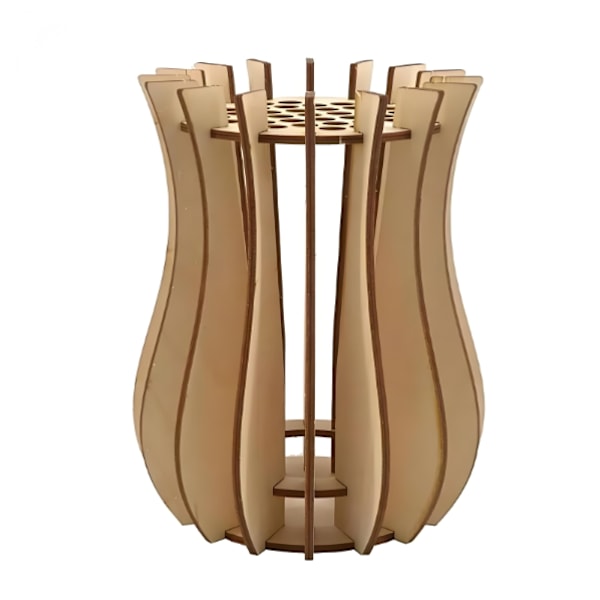 Tre vase for blomster Trepuslespill Blomstervase Bukettbygging L