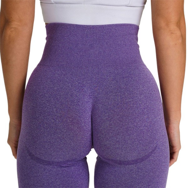 Dam Sexiga Yogabyxor Sport Fitness Byxor Leggings Gym Workout purple M