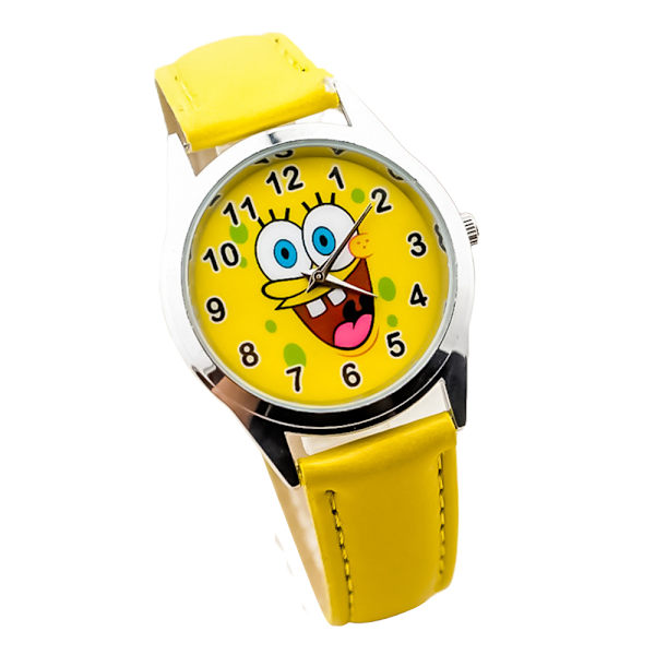 Spongebob Barnklocka för Barn Kvarts Klocka Barn Casual Cartoon Klockor Armbandsur Födelsedagspresenter C