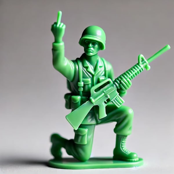 Morsomme grønne soldater, Mini langfinger-soldatstatue, soldatstatue ornament, soldatfigurer, militært tema skrivebordsdekorasjon B