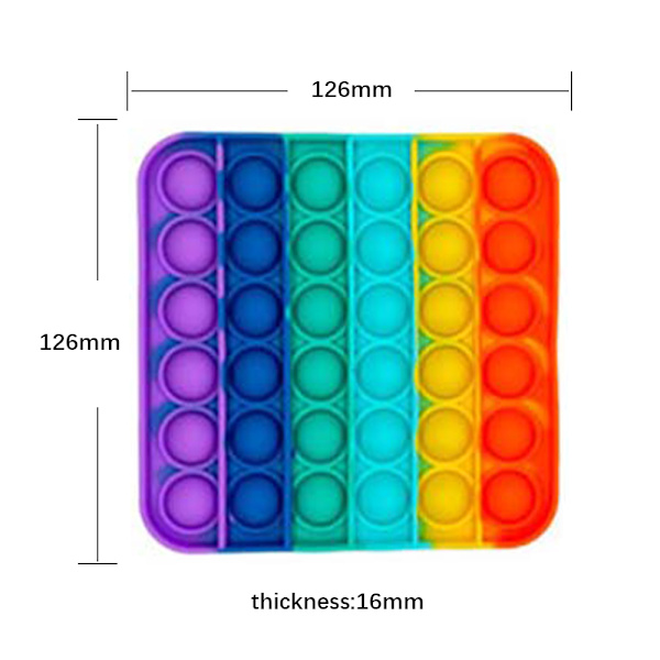 2-pack Pop It! Fidgetleksak Bubbla Stressboll Sensorisk Tryckleksak Round