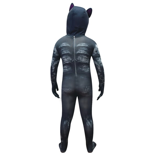 Barn tecknad svart katt Halloween Cosplay kostymer Party Dress Up 120cm