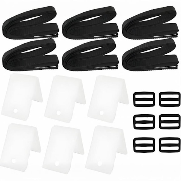 Aurinkopeitteen kelakiinnityssarja, aurinkopeitteen kelan peittohihnat ja pidikkeet yleiskäyttöisiin maanpäällisiin uima-altaisiin 6PCS