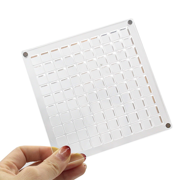 36/64/100 Fack Klar Akryl Snäckskalsdisplaylåda, Diamant Ädelsten Pärlor Förvaringsdisplay Organizer Låda 100 Grids
