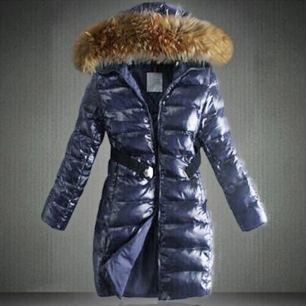Kvinnor pufferjacka långärmad vinter varm blue XL