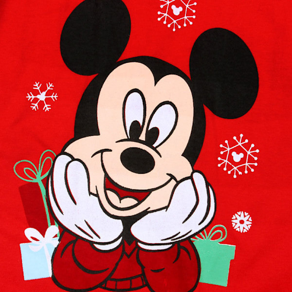 Pojkar Flickor Julpyjamas Nattkläder Mickey Set Red 120