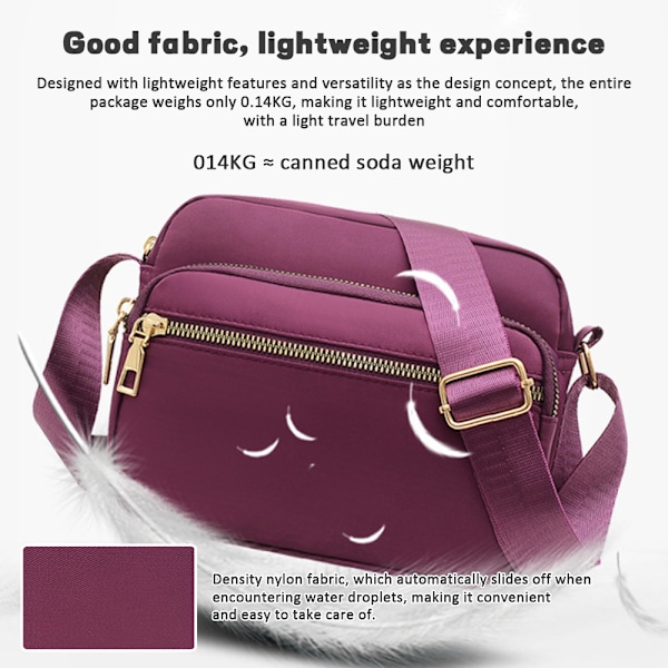 Damväskor Messenger Cross Body Väskor Dam Axelväskor Semester Resväska Handväska Väska Dark Purple