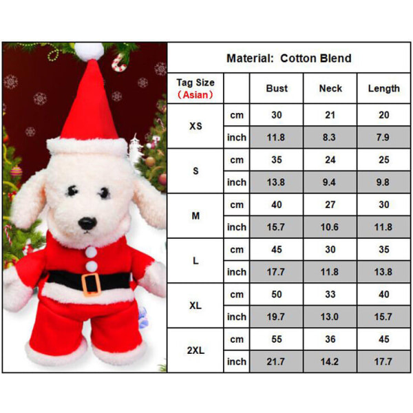 hund _ Vinter sällskapshund fancy julkläder fest rollspel Christmas Tree XL