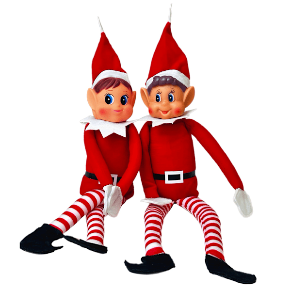 Elfie (pojke) och Elf (flicka) Roliga och Lekfulla Elf Badly Dolls Julfigur Julgåvor Boys