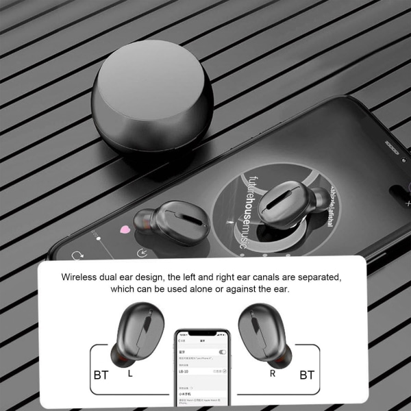 S8 TWS trådlösa hörlurar 5.0 hörlurar Headset Stereoljud , för iPhone och Android White