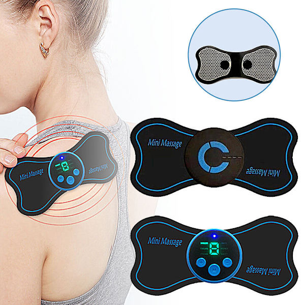 Bärbar Mini Nackmassager Cervical Stimulator Smärtlindring Present Digital display rechargeable