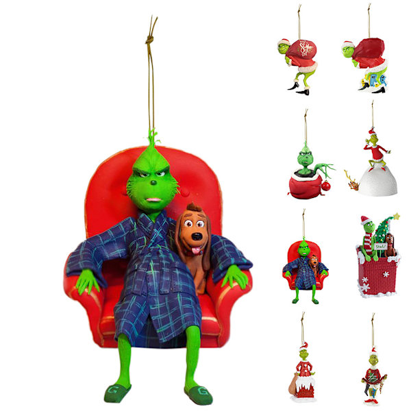Joulukuusi Grinch Riippuva Hahmo Koriste 3D Lasten Lahja D